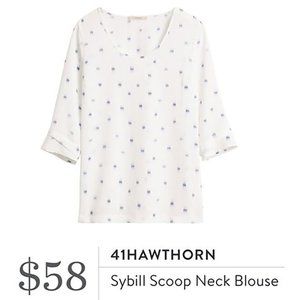 Stitch Fix 41 Hawthorn Sybill Scoop Neck Blouse